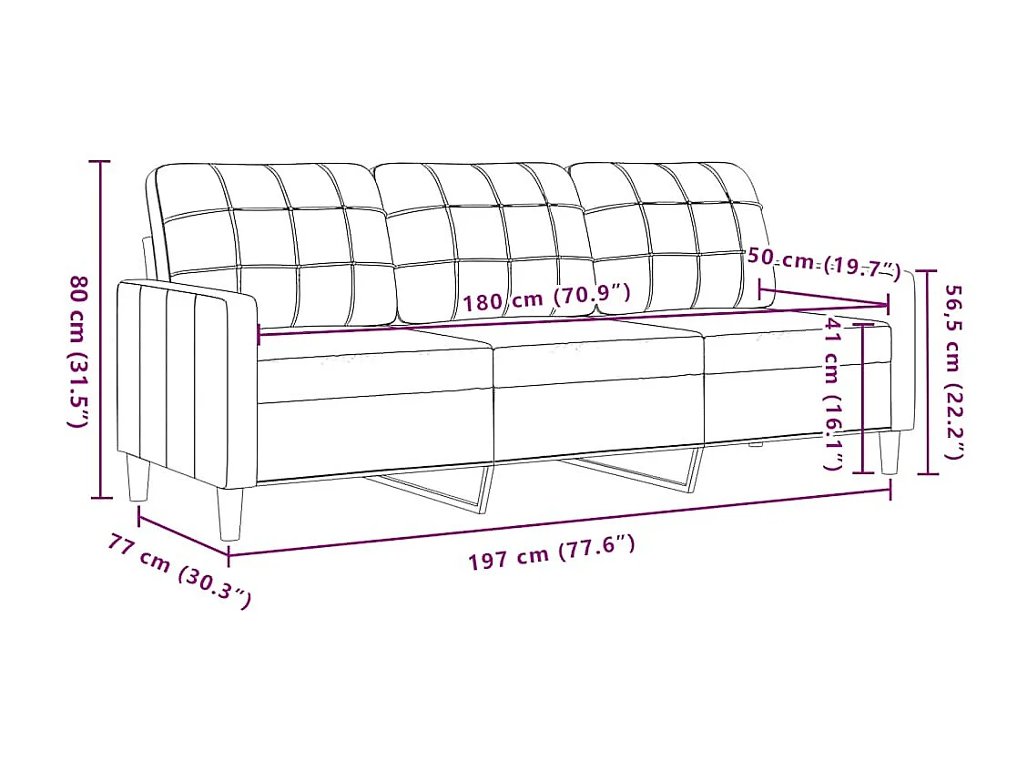 Ensemble de canapés 2 pcs avec coussins Crème Velours