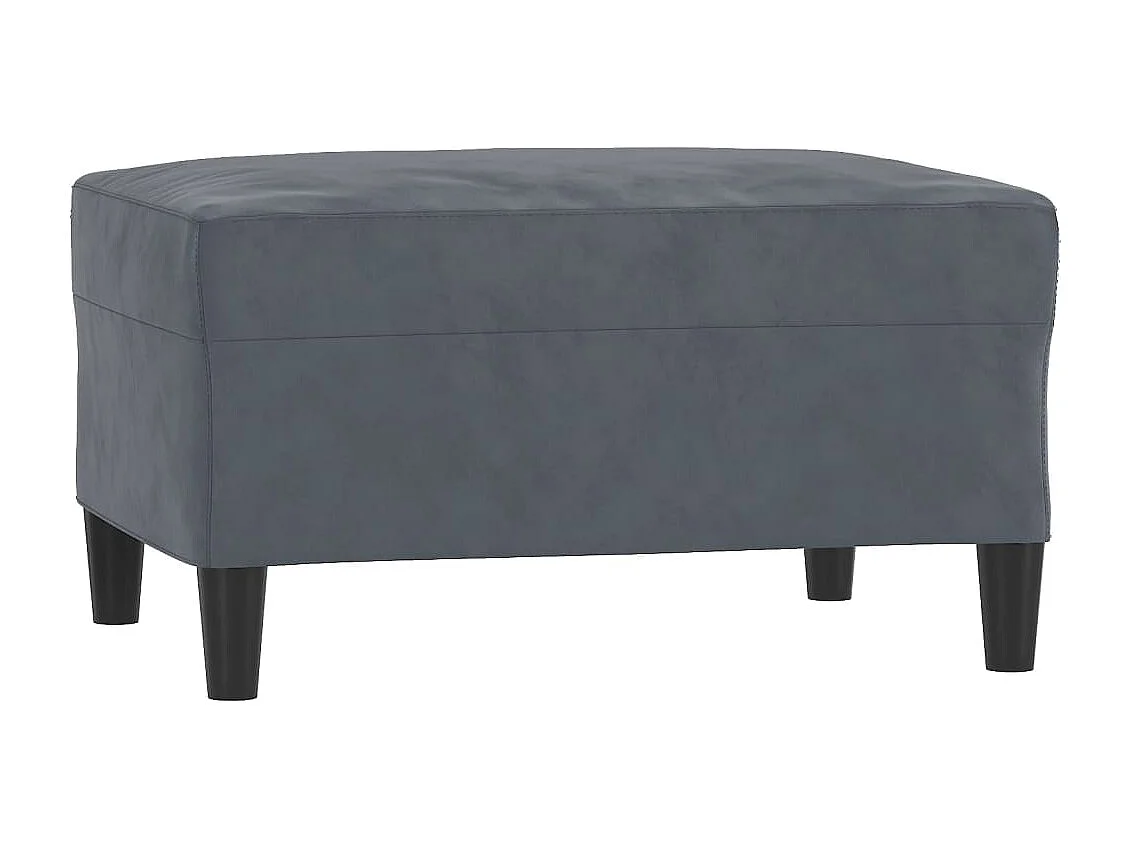 Set di Divani 3 pz con Cuscini Grigio Scuro in Velluto