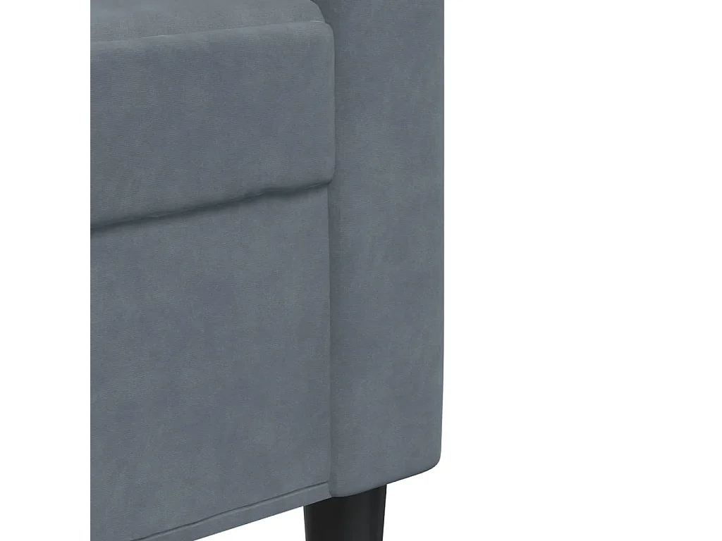 Ensemble de canapés 3 pcs avec coussins et traversins velours