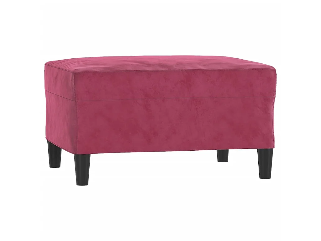 Ensemble de canapés 4 pcs avec coussins Rouge bordeaux Velours