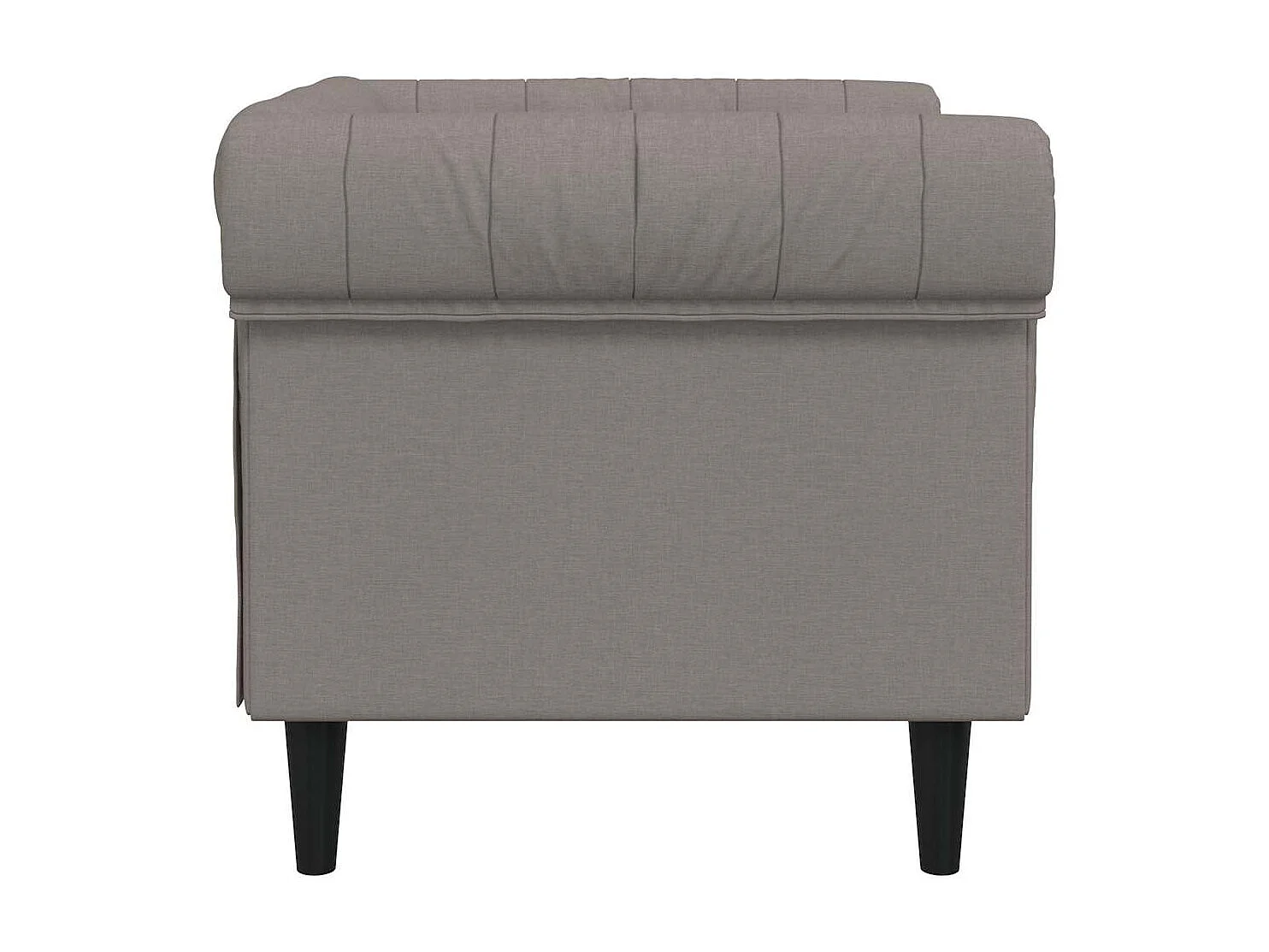 Fauteuil Chesterfield taupe tissu