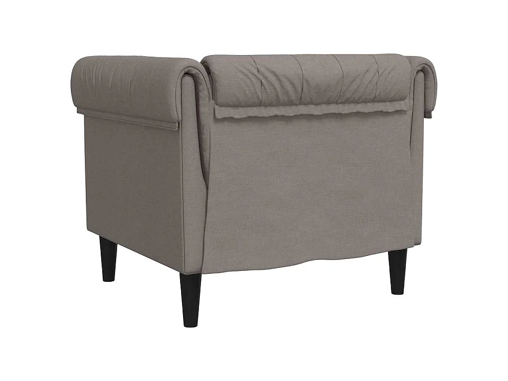 Fauteuil Chesterfield-stijl stof taupe