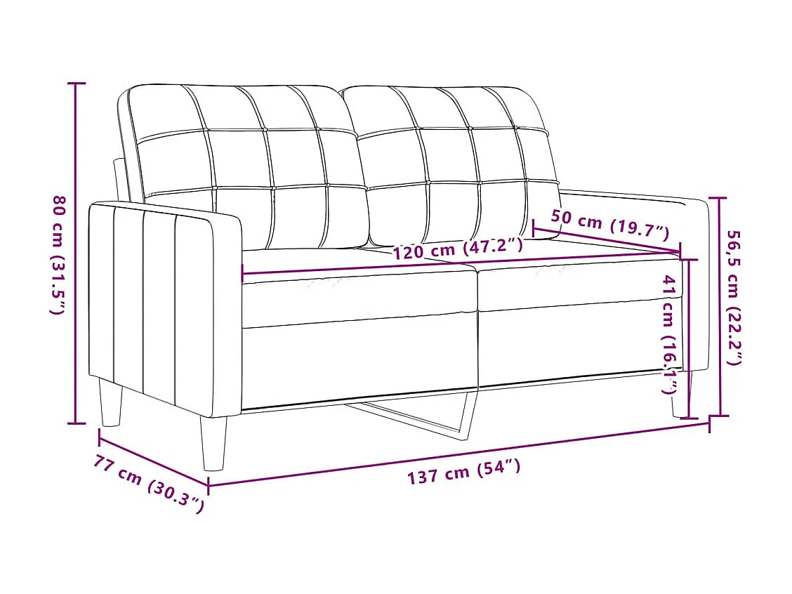 Ensemble de canapés 2 pcs et coussins et traversins velours