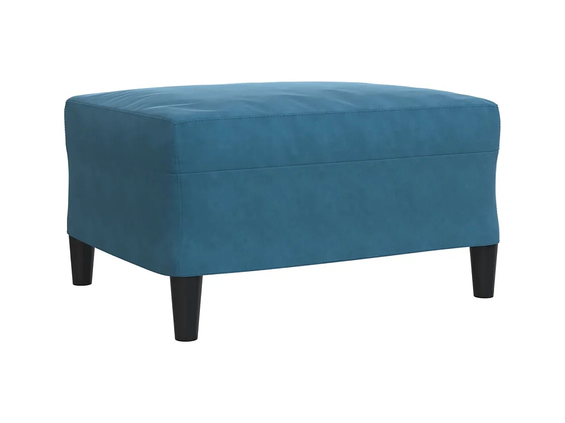 Ensemble de canapés 3pcs et coussins et traversins bleu velours