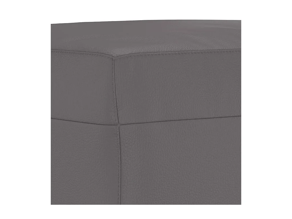 Ensemble de canapés 3 pcs avec coussins gris similicuir