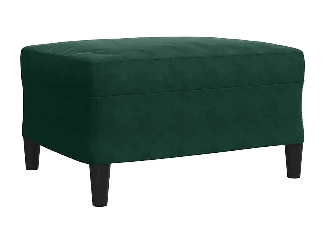 3-tlg. Sofagarnitur mit Kissen und Nackenrollen Dunkelgrün Samt