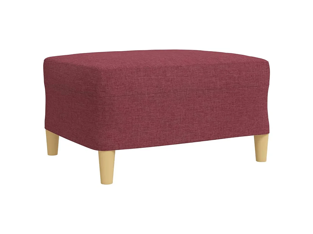 Ensemble de canapés 4 pcs avec repose-pied rouge bordeaux tissu