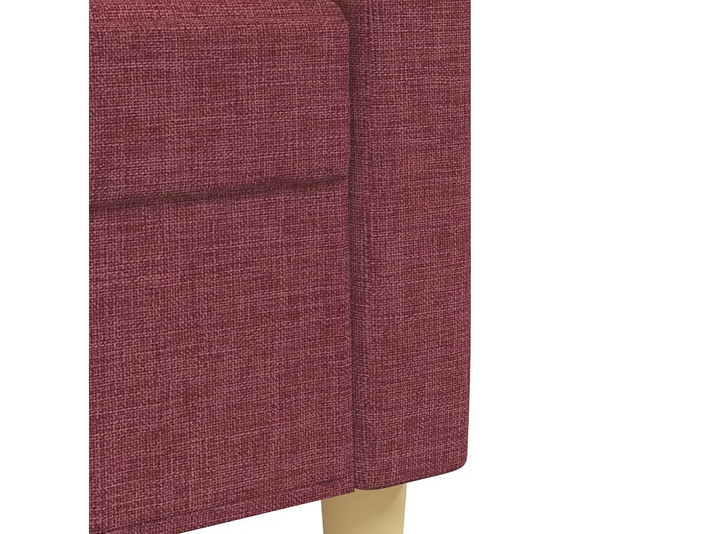 Ensemble de canapés 4 pcs avec repose-pied rouge bordeaux tissu