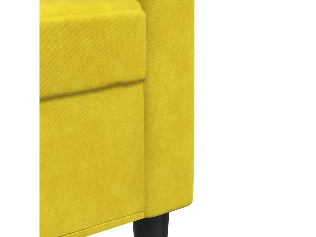 Juego de sofás con cojines 2 piezas terciopelo amarillo