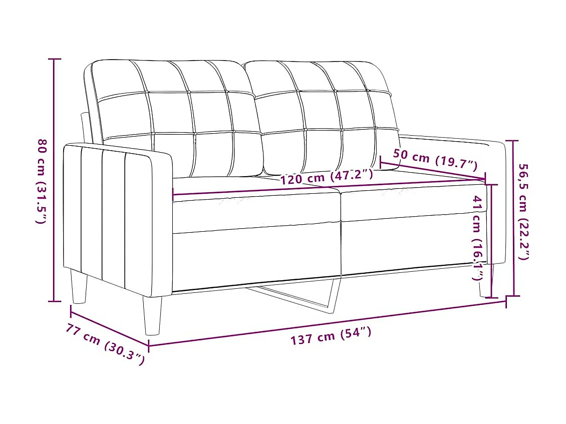 2-delige Loungeset met kussens fluweel geel