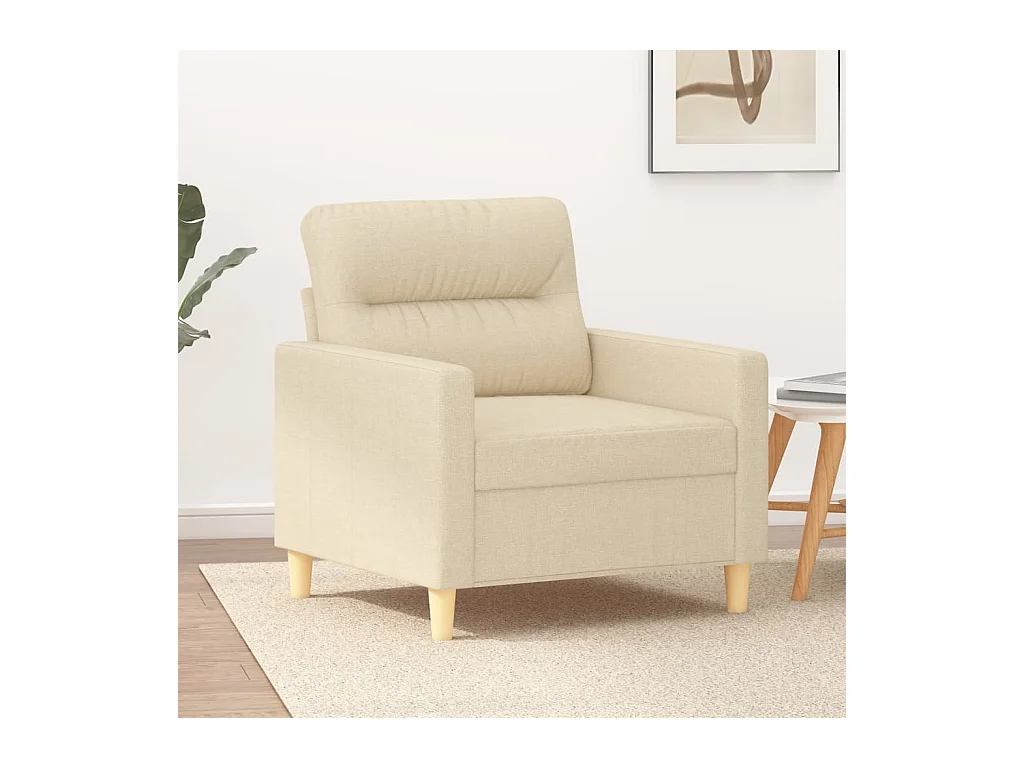 Fauteuil Crème 60 cm Tissu