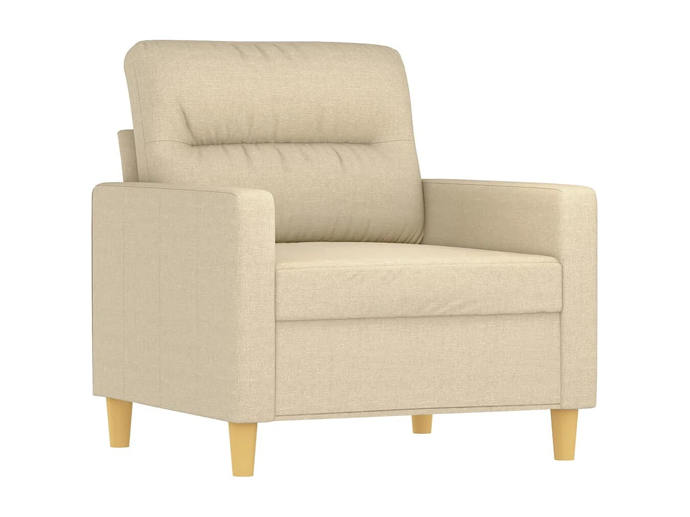 Fauteuil Crème 60 cm Tissu