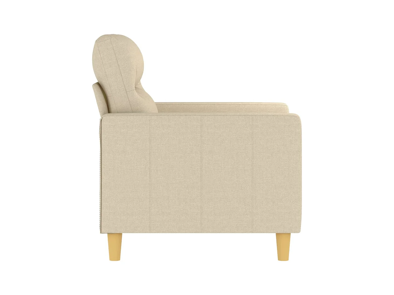 Fauteuil Crème 60 cm Tissu