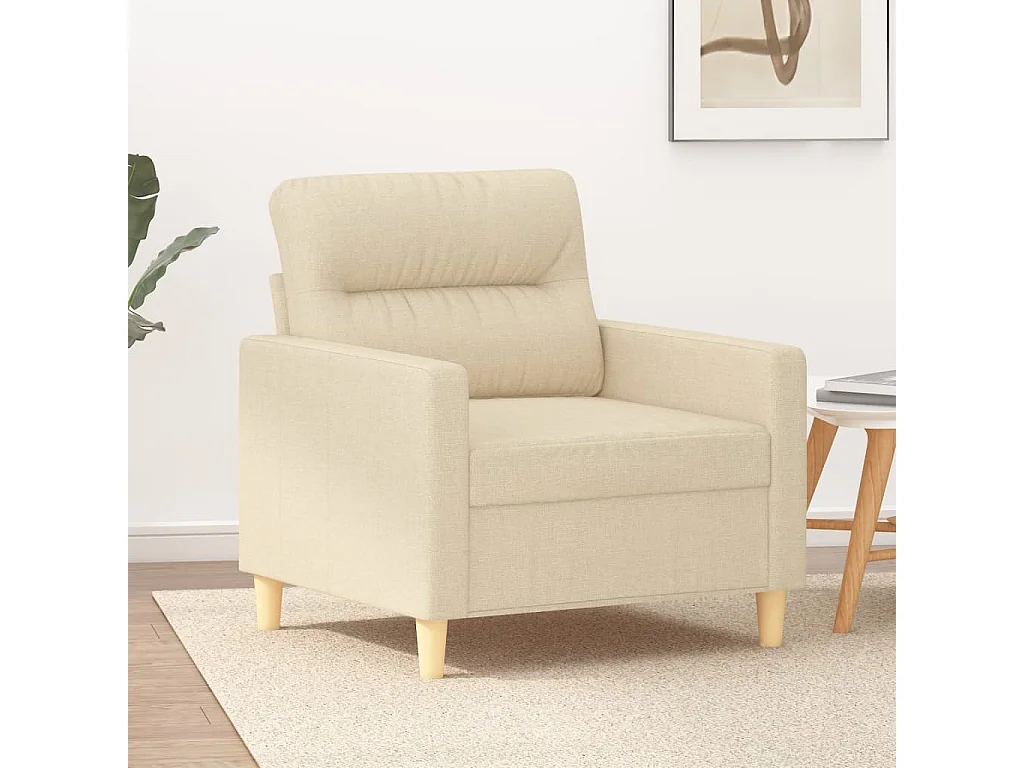 Fauteuil 60 cm stof crèmekleurig