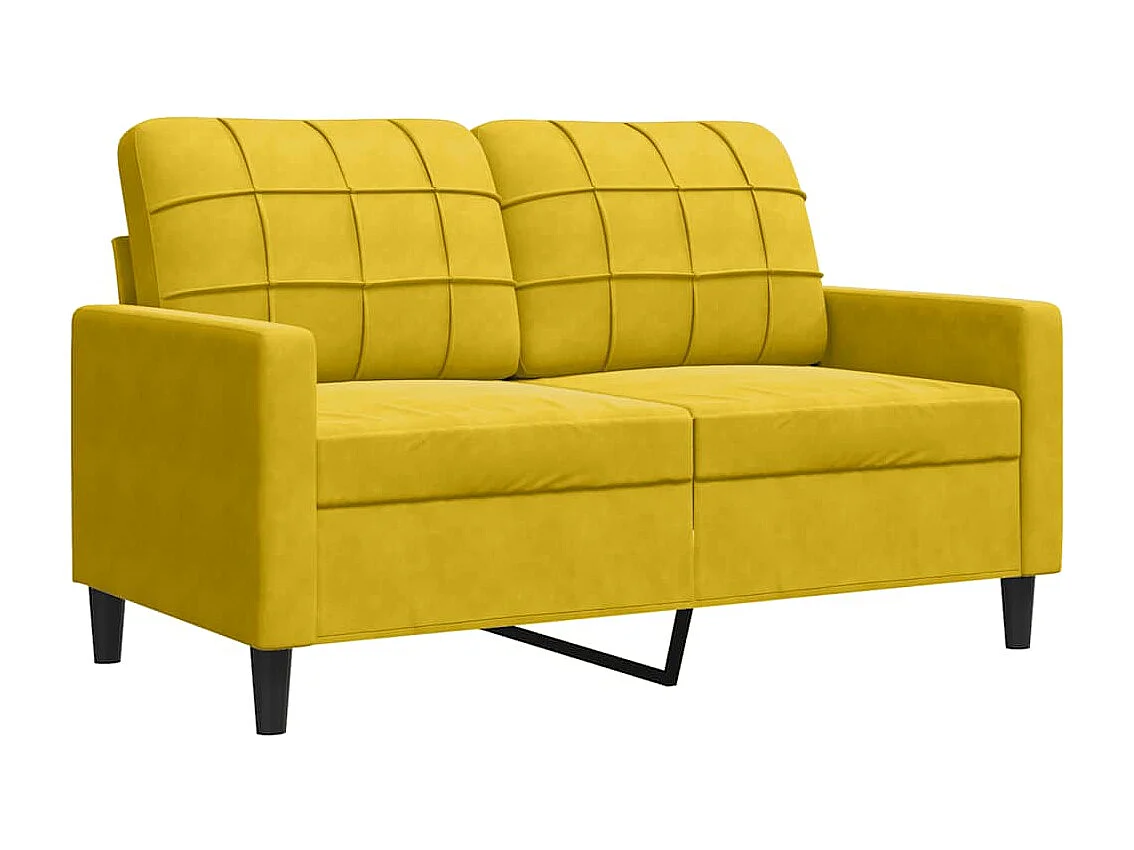 3-delige Loungeset met kussens fluweel geel