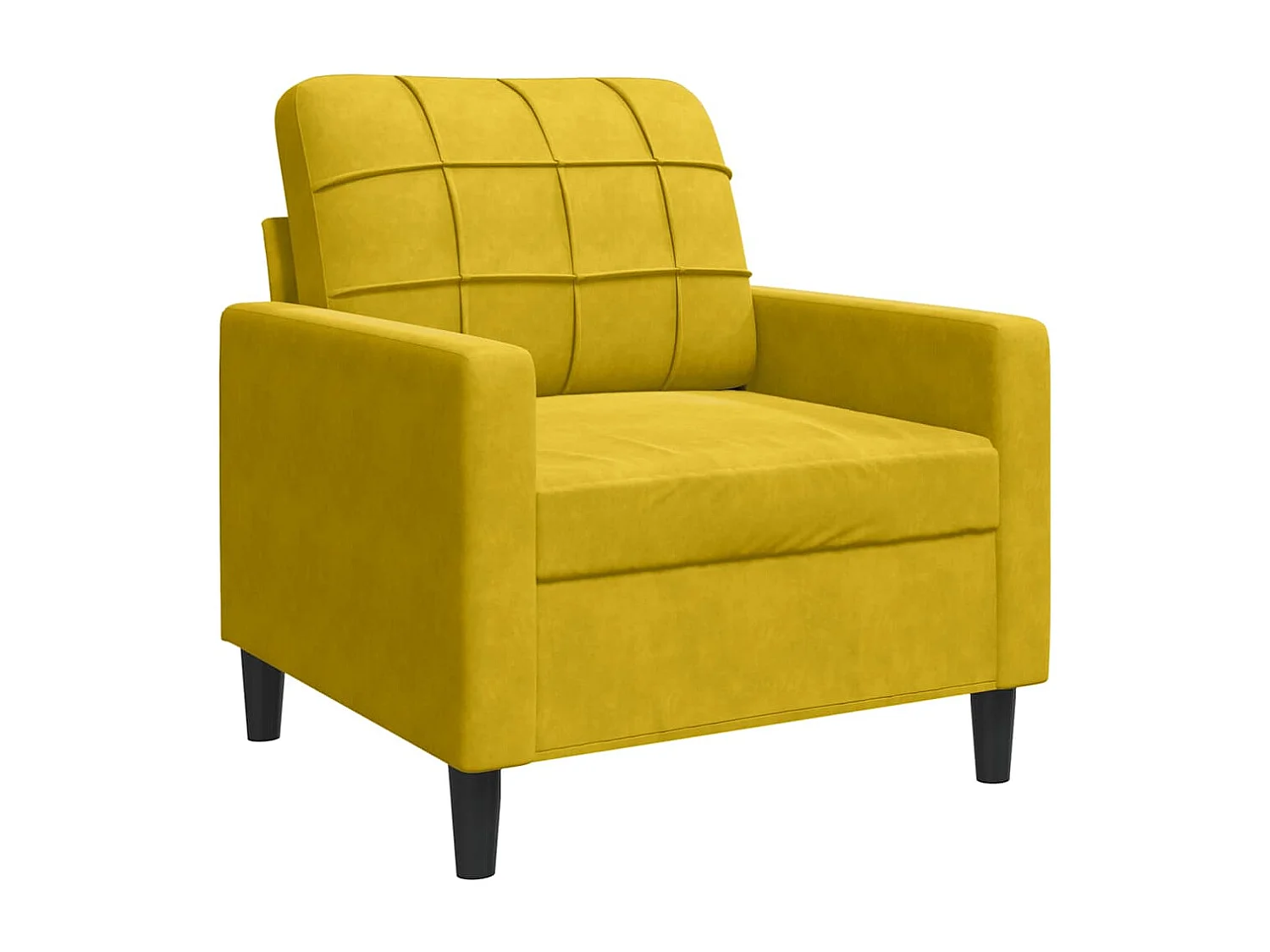 3-delige Loungeset met kussens fluweel geel