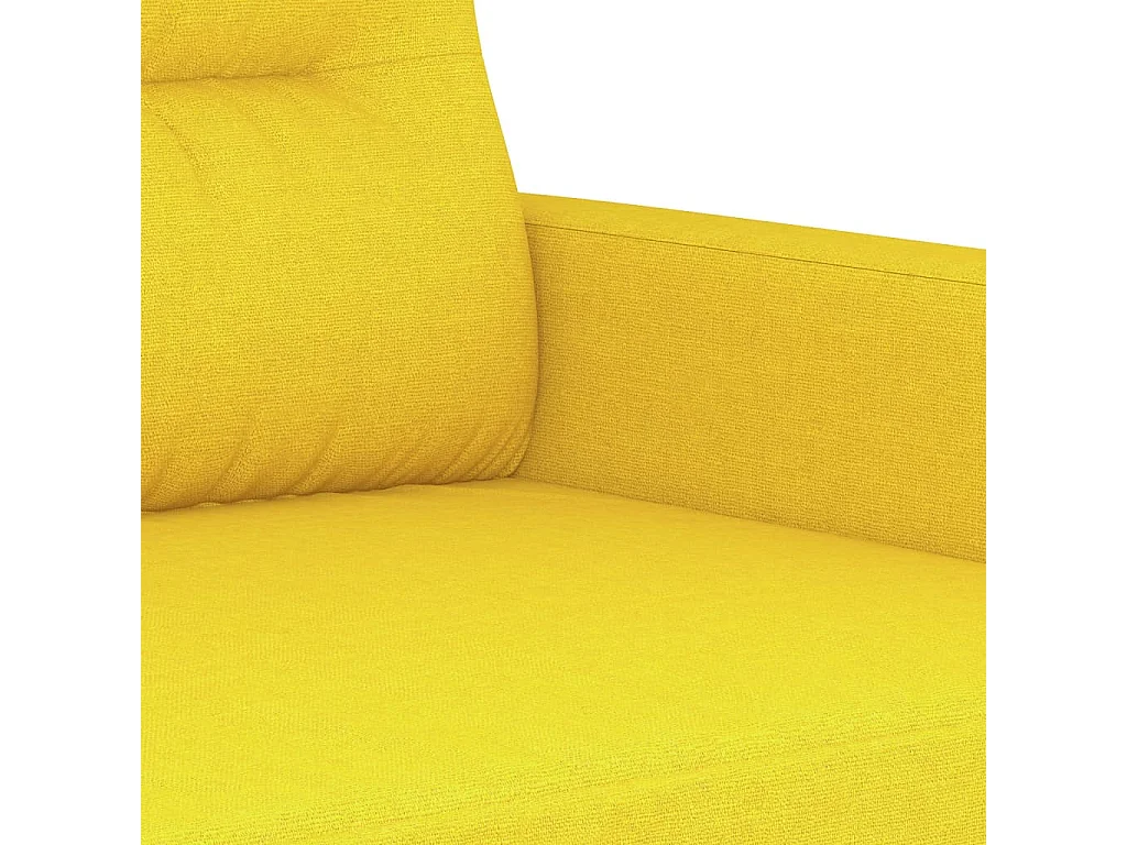 4-delige Loungeset met kussens stof lichtgeel