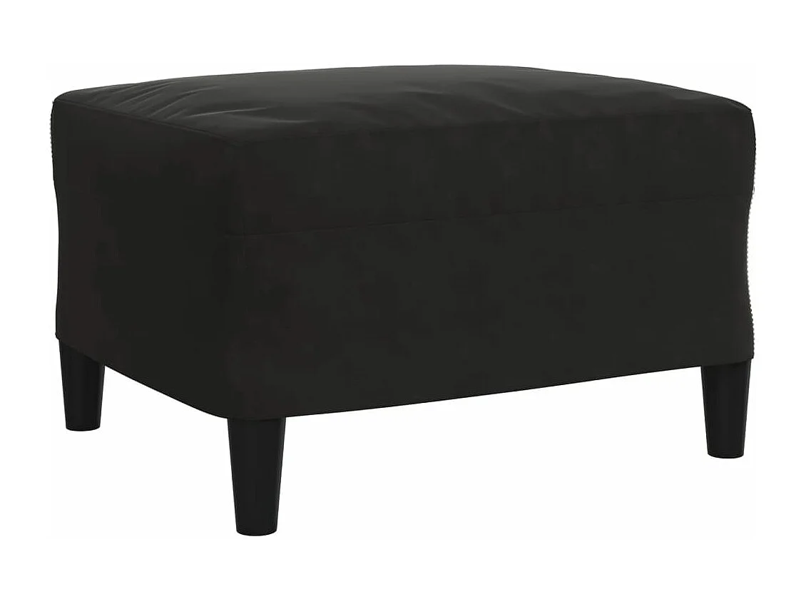 Set di Divani 3 pz con Cuscini Nero in Velluto