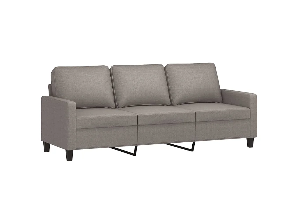 Juego de sofás con cojines 2 piezas tela gris taupe