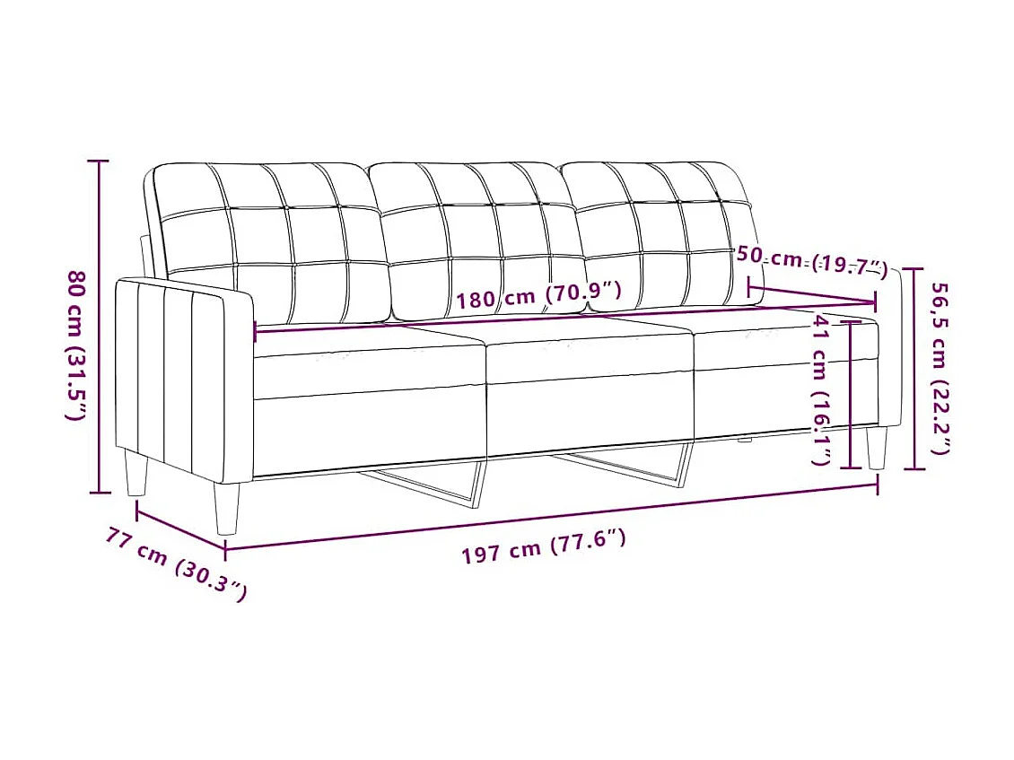 4-delige Loungeset met kussens fluweel geel
