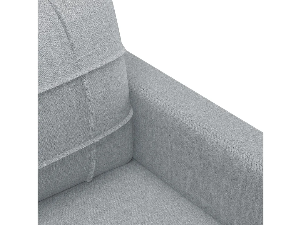 Set Divani 3 pz con Cuscini Grigio Chiaro in Tessuto