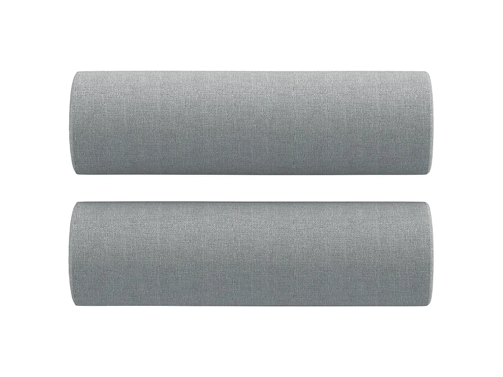 Ensemble de canapés 3 pcs coussins gris clair tissu