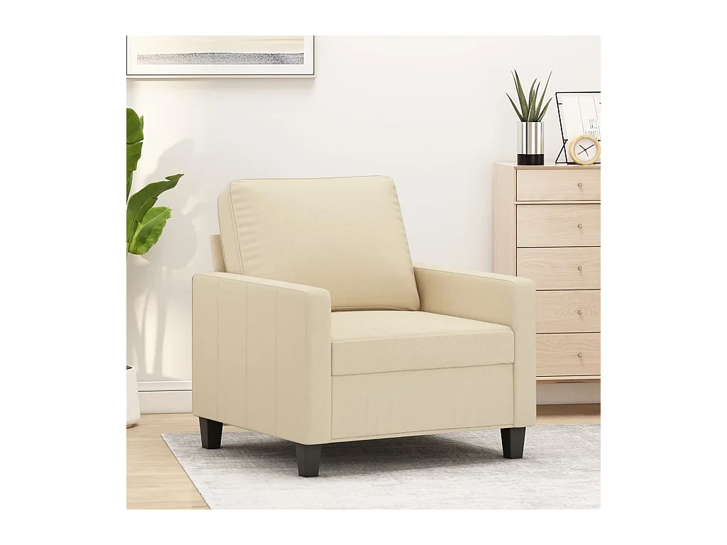 Fauteuil Crème 60 cm Tissu