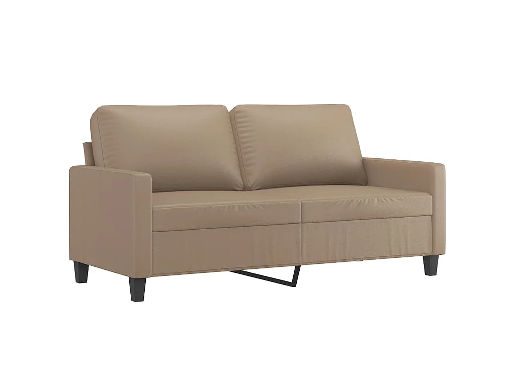 Ensemble de canapés 2 pcs avec coussins Cappuccino Similicuir