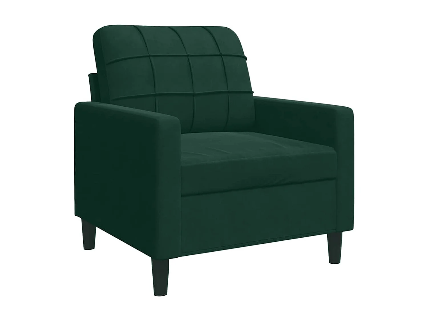 Set di Divani 3 pz con Cuscini Verde scuro in Velluto