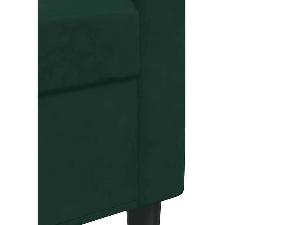 Set di Divani 3 pz con Cuscini Verde scuro in Velluto