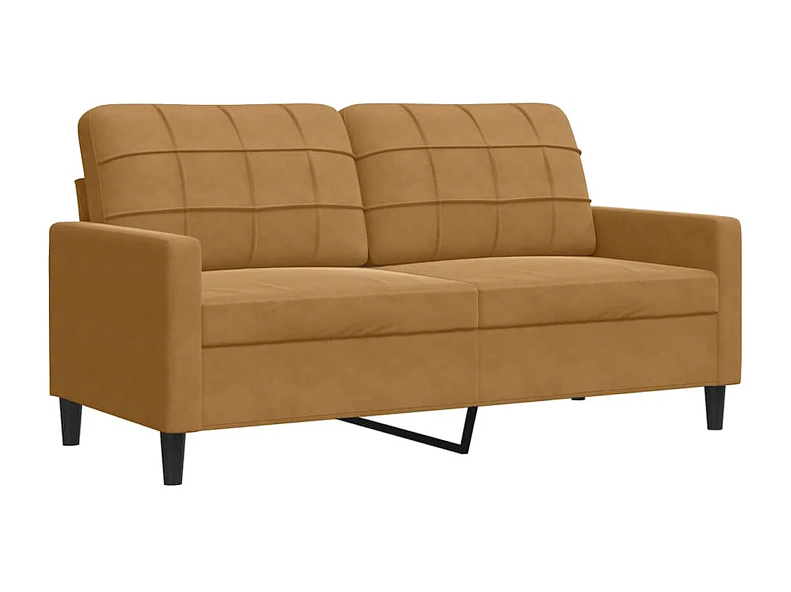 3-delige Loungeset met kussens en bolsters fluweel bruin