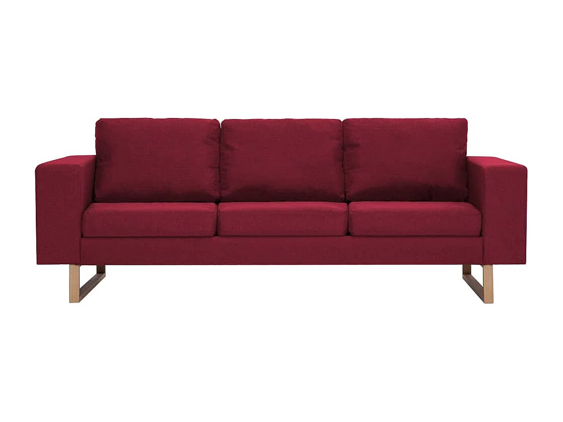 Ensemble de canapé 2 pcs Tissu Rouge bordeaux