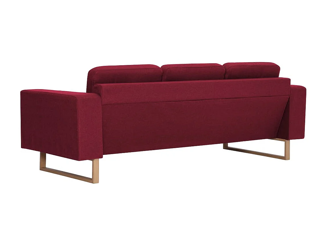 Ensemble de canapé 2 pcs Tissu Rouge bordeaux