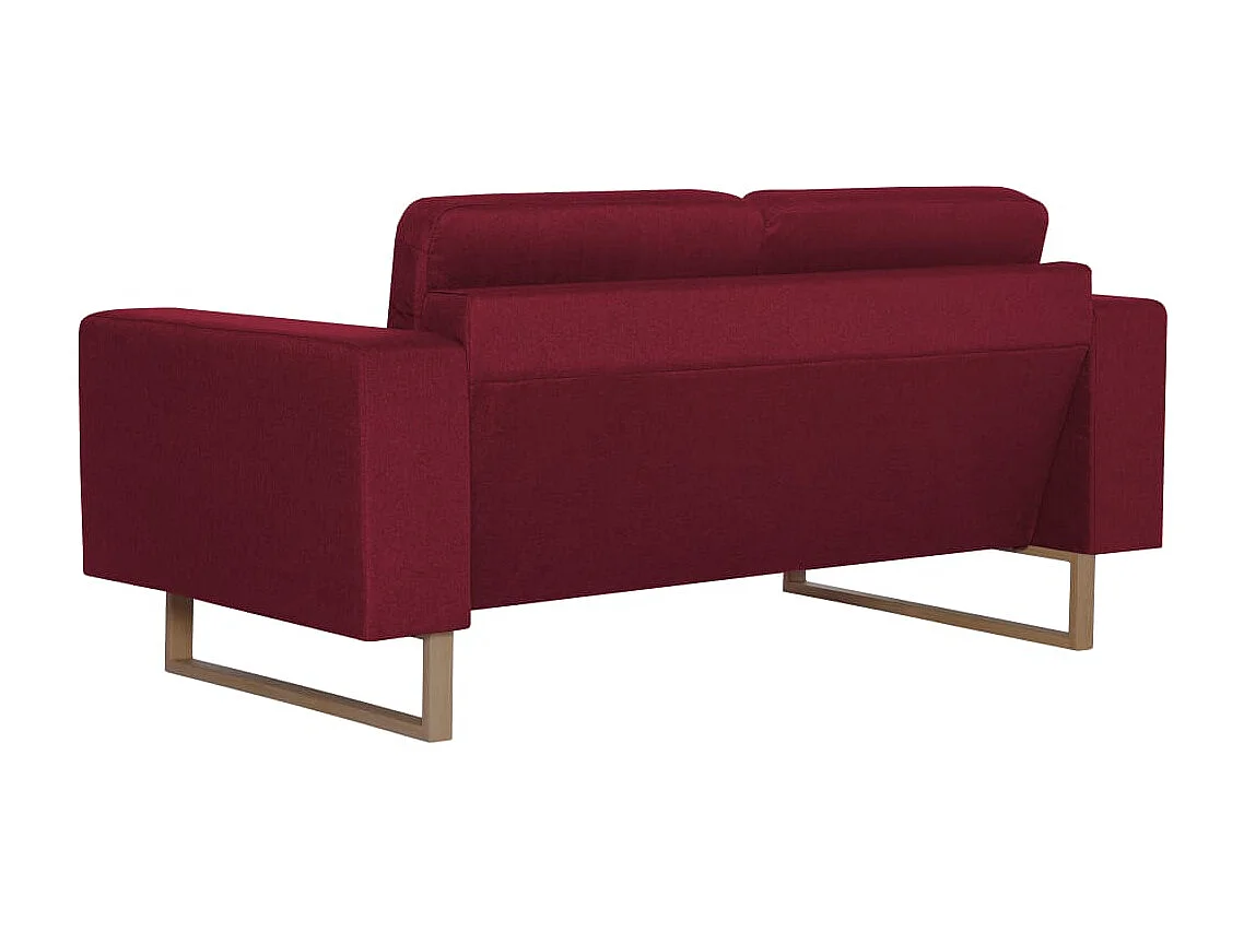 Ensemble de canapé 2 pcs Tissu Rouge bordeaux