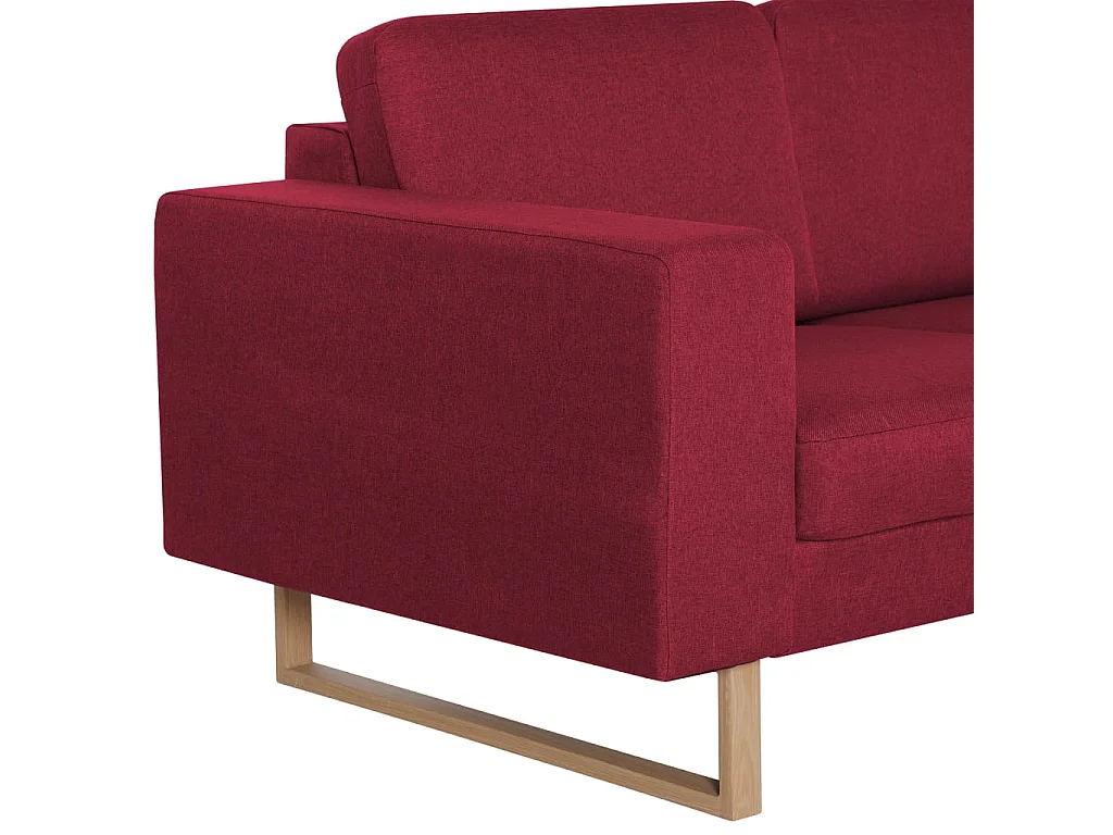 Ensemble de canapé 2 pcs Tissu Rouge bordeaux