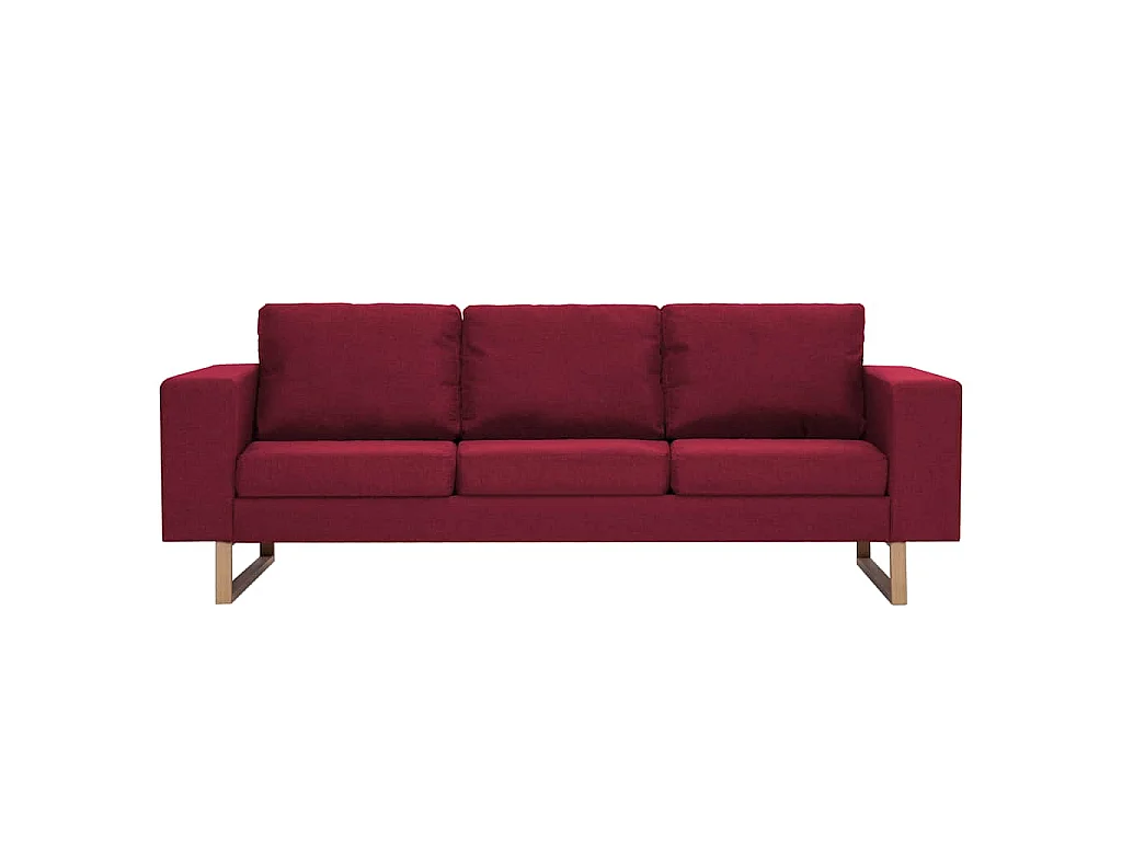 Ensemble de canapé 2 pcs Tissu Rouge bordeaux