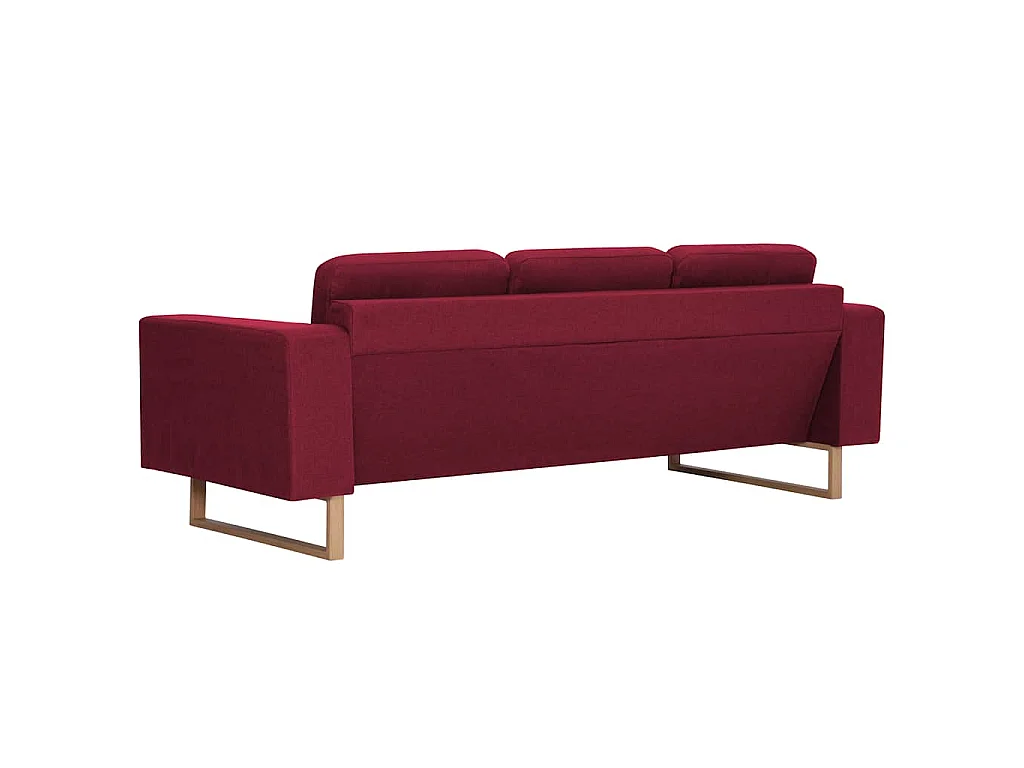 Ensemble de canapé 2 pcs Tissu Rouge bordeaux