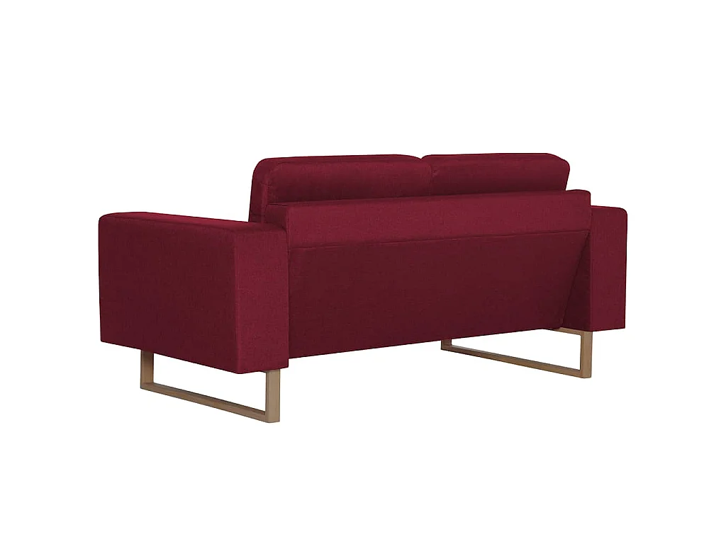 Ensemble de canapé 2 pcs Tissu Rouge bordeaux