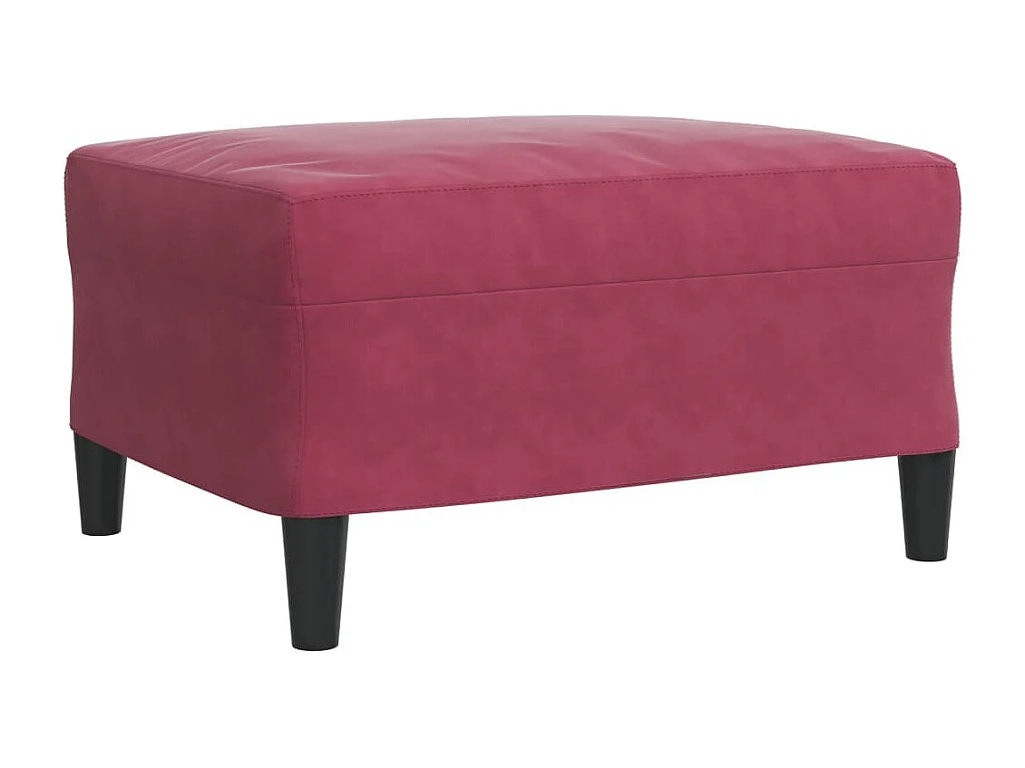 3-delige Loungeset met kussens fluweel wijnrood