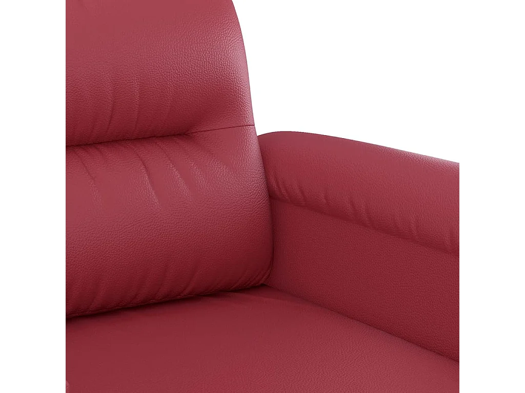 Poltrona 60 cm couro artificial vermelho tinto