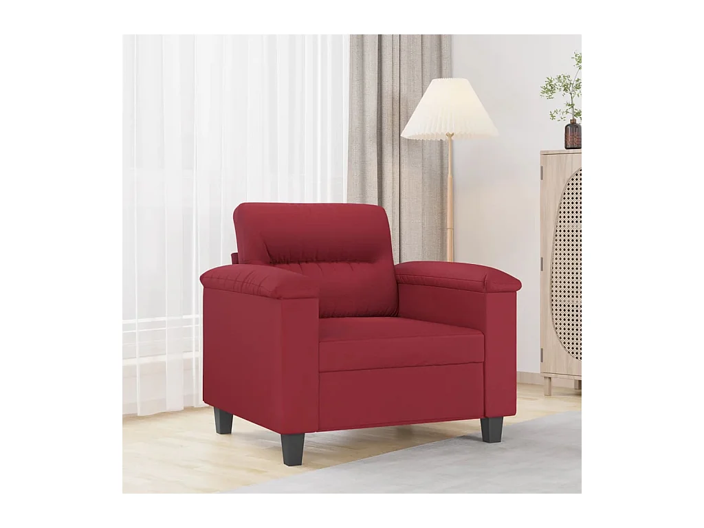 Fauteuil Rouge bordeaux 60 cm Similicuir