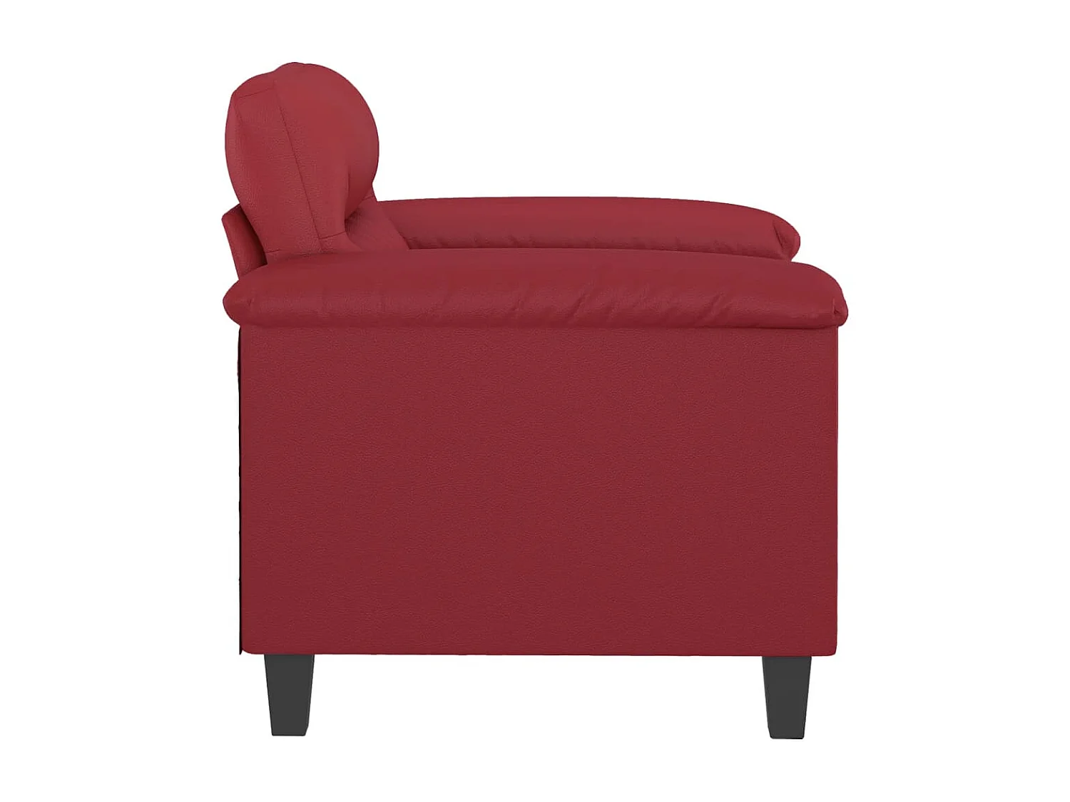 Fauteuil Rouge bordeaux 60 cm Similicuir