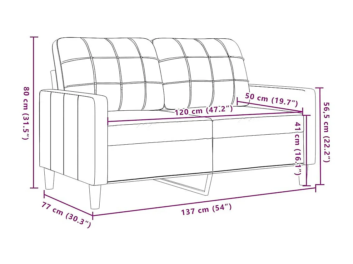 3-delige Loungeset met kussens fluweel bruin