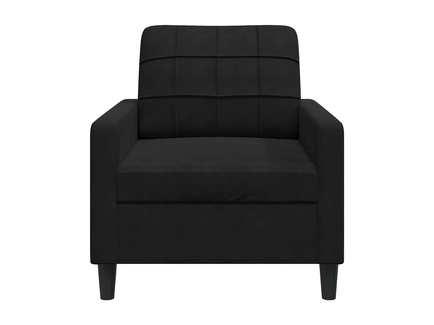 Fauteuil Noir 60 cm Velours