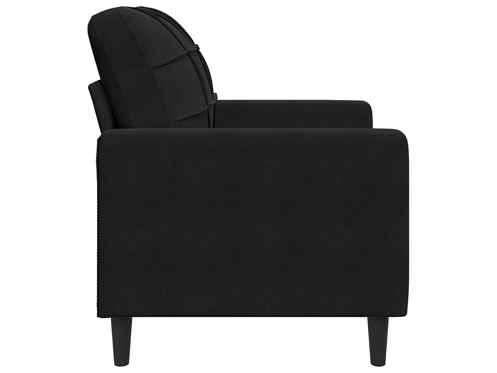Poltrona Nero 60 cm Velluto