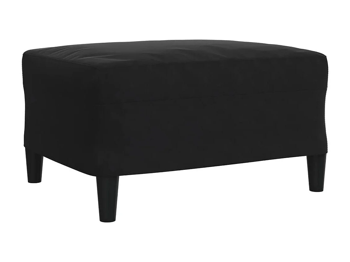 3-delige Loungeset met kussens fluweel zwart