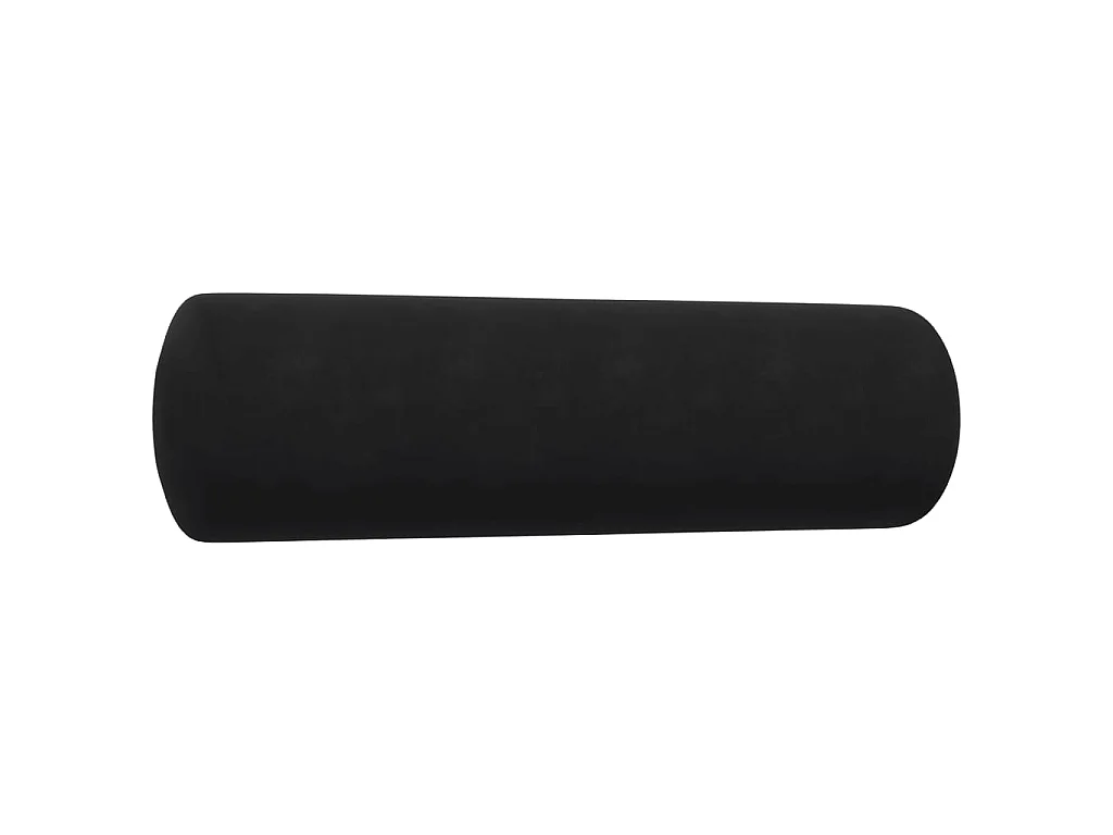 Ensemble de canapés 3pcs et coussins et traversins noir velours