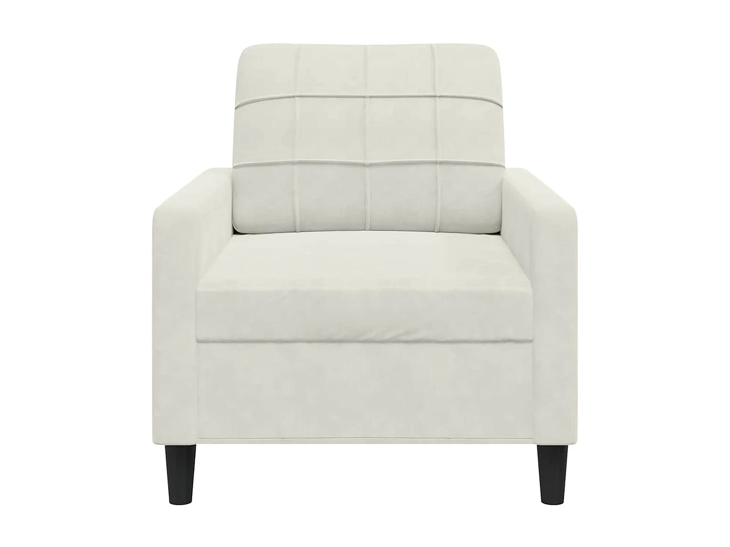 Fauteuil Crème 60 cm Velours