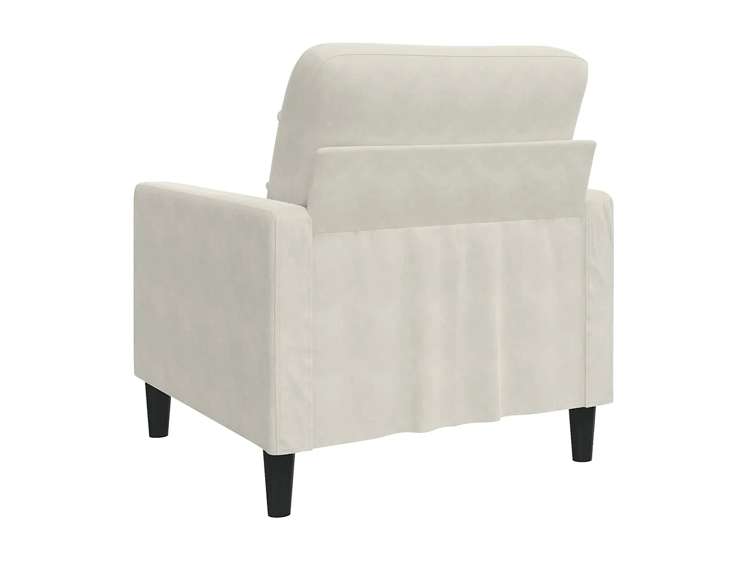 Fauteuil Crème 60 cm Velours