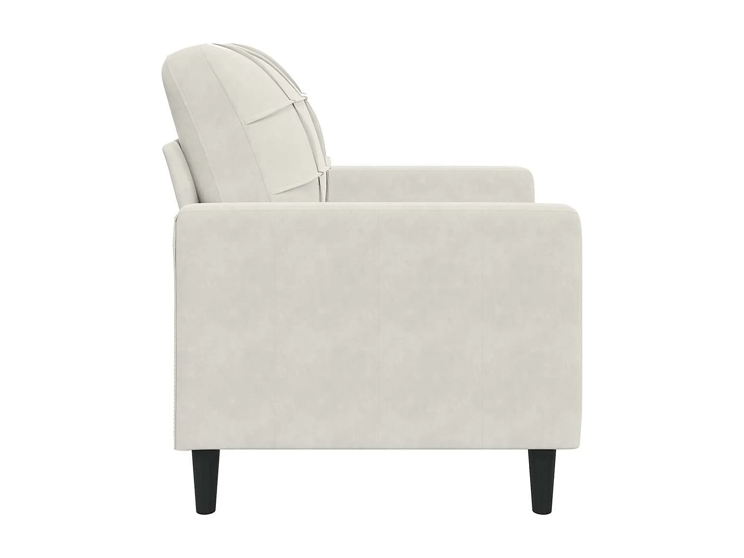 Fauteuil Crème 60 cm Velours